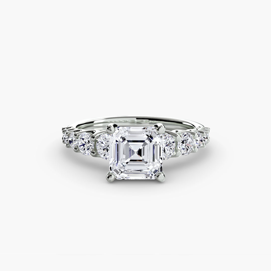 ARCOLA II Diamond Engagement Ring with Diamond Band