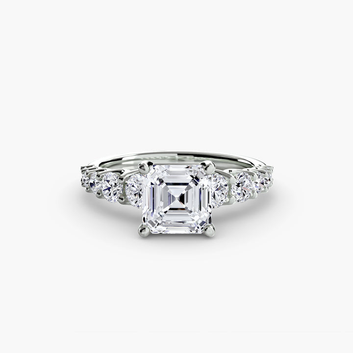 ARCOLA II Diamond Engagement Ring with Diamond Band