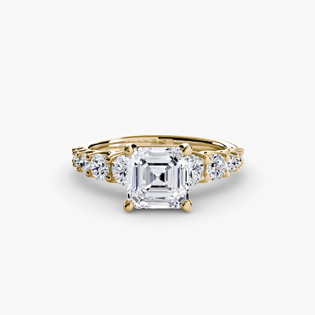ARCOLA II Diamond Engagement Ring with Diamond Band