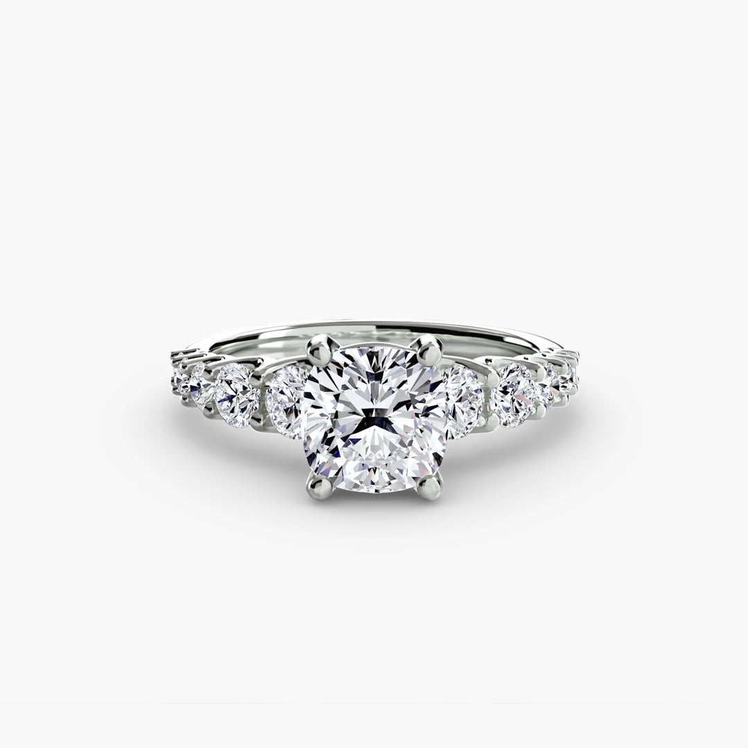 ARCOLA II Diamond Engagement Ring with Diamond Band