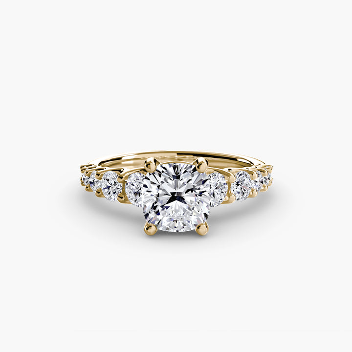 ARCOLA II Diamond Engagement Ring with Diamond Band