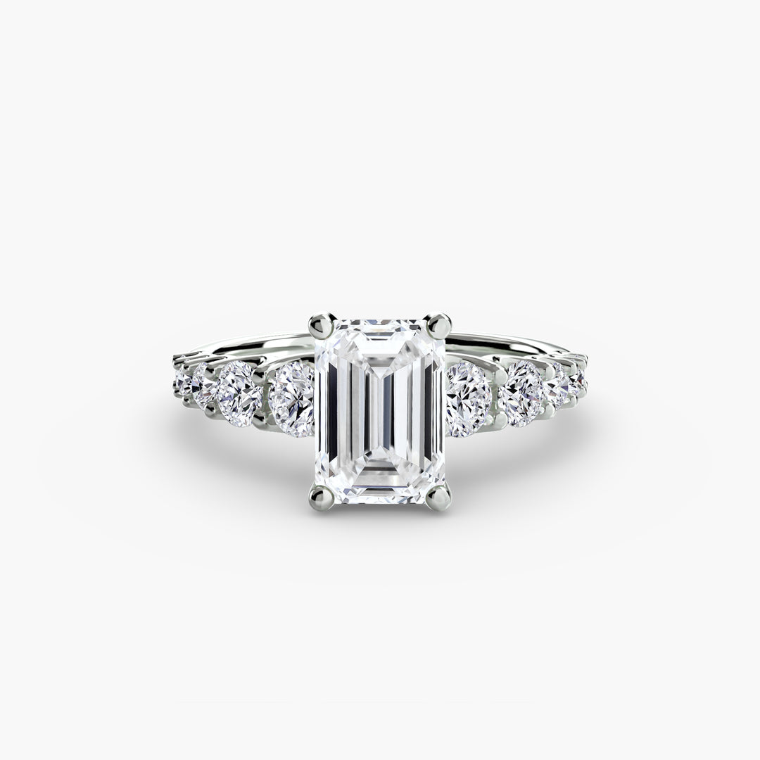 ARCOLA II Diamond Engagement Ring with Diamond Band