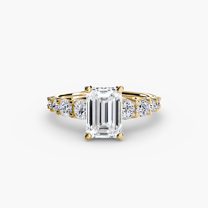 ARCOLA II Diamond Engagement Ring with Diamond Band