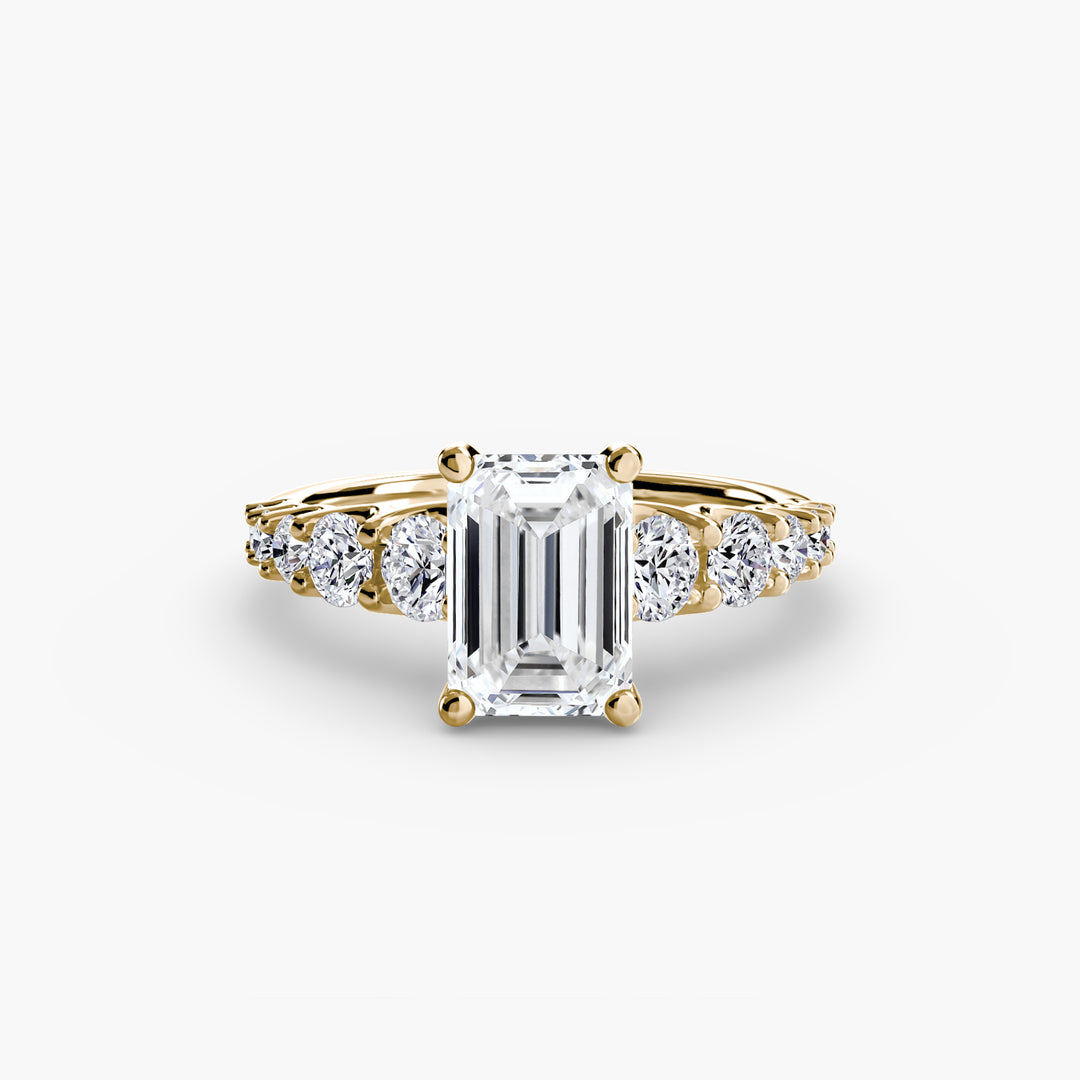 ARCOLA II Diamond Engagement Ring with Diamond Band