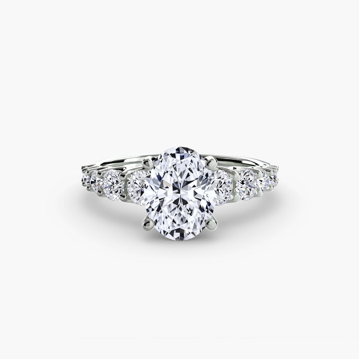 ARCOLA II Diamond Engagement Ring with Diamond Band