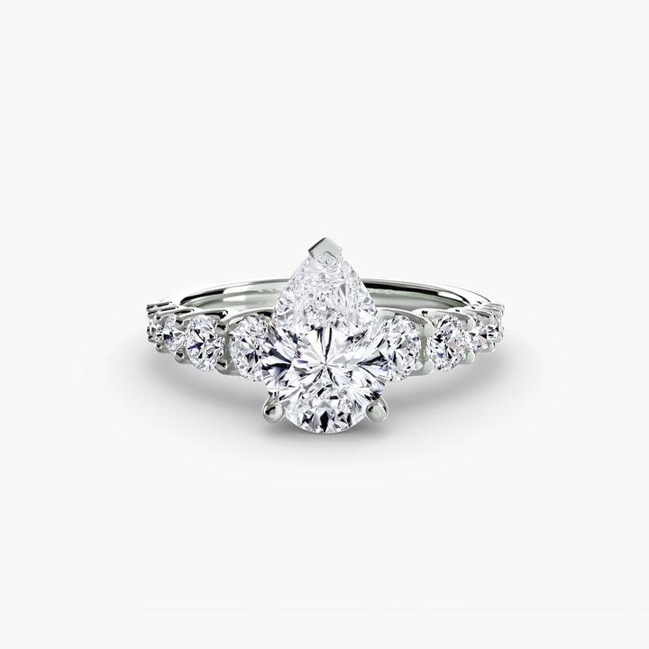ARCOLA II Diamond Engagement Ring with Diamond Band