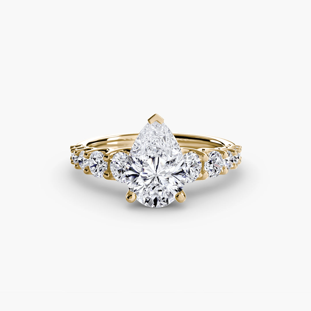 ARCOLA II Diamond Engagement Ring with Diamond Band