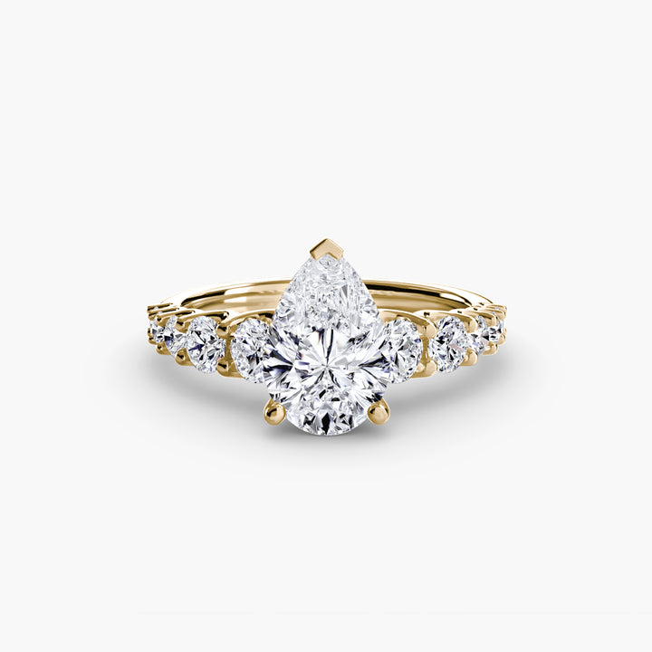 ARCOLA II Diamond Engagement Ring with Diamond Band