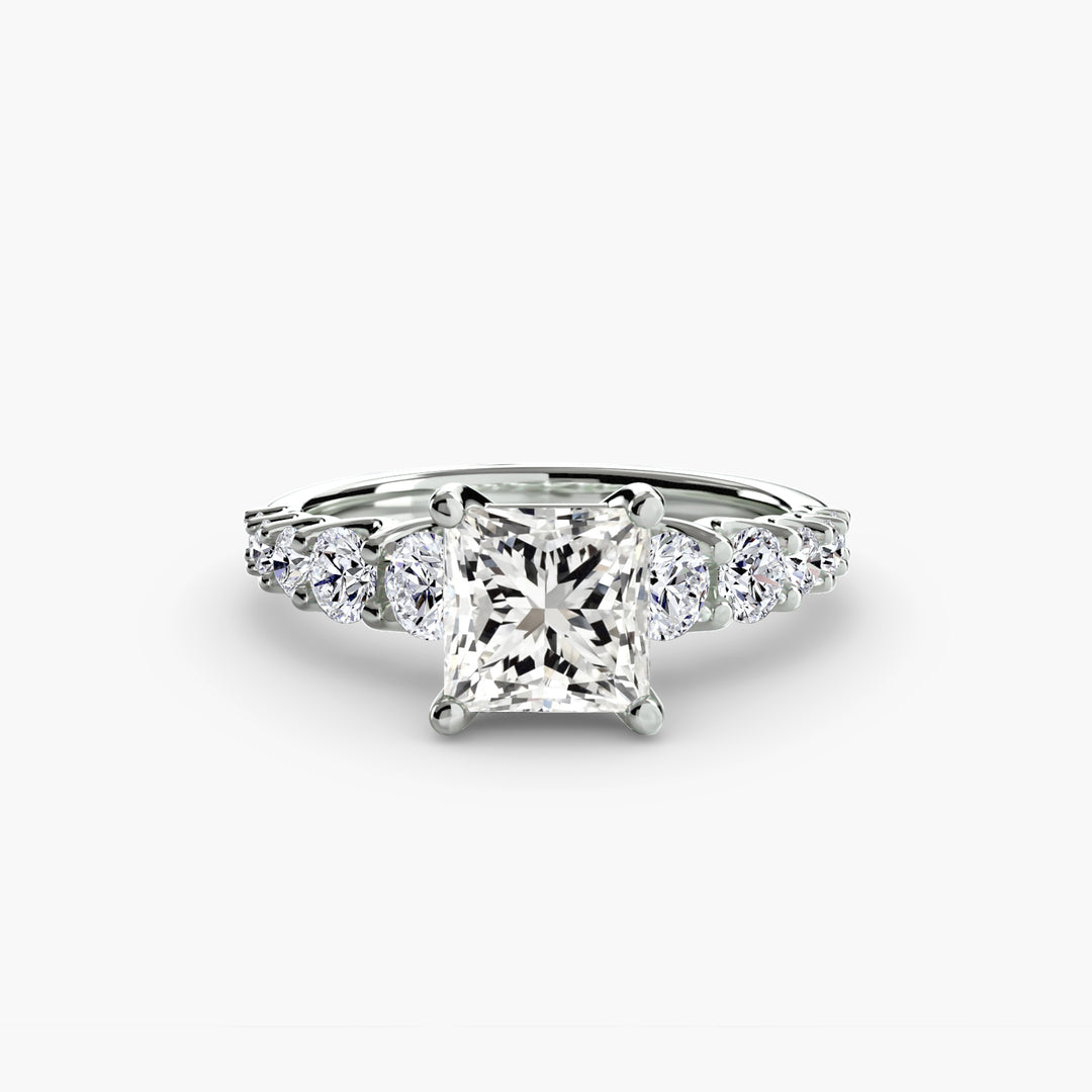 ARCOLA II Diamond Engagement Ring with Diamond Band