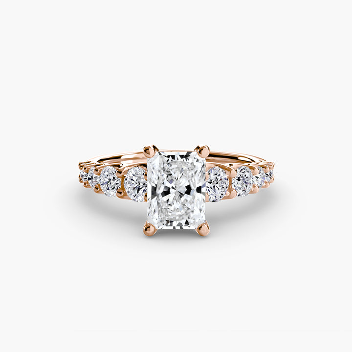 ARCOLA II Diamond Engagement Ring with Diamond Band