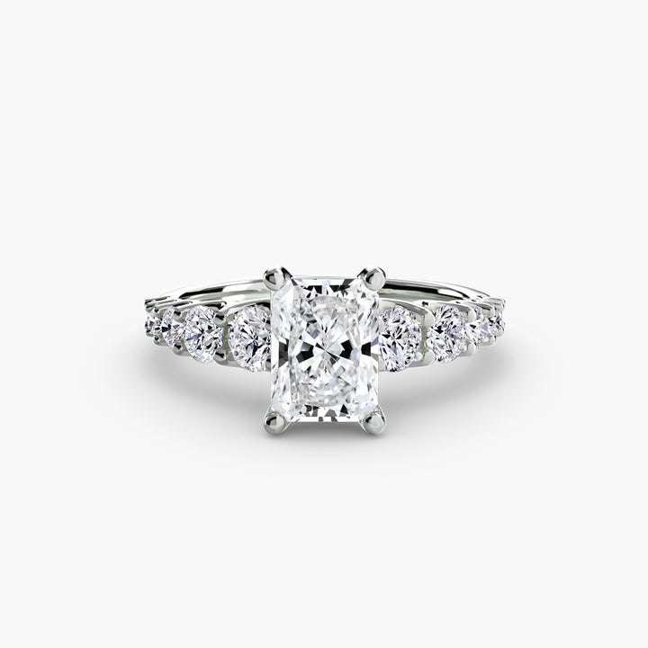 ARCOLA II Diamond Engagement Ring with Diamond Band