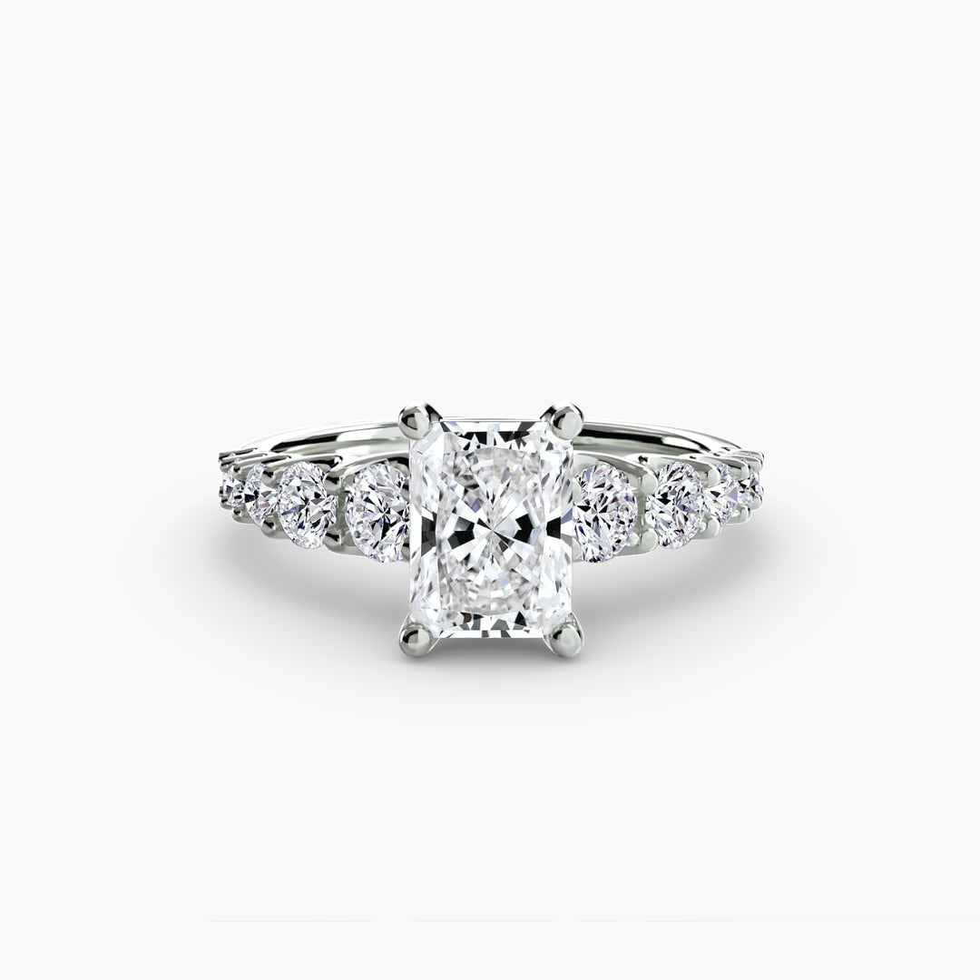 ARCOLA II Diamond Engagement Ring with Diamond Band