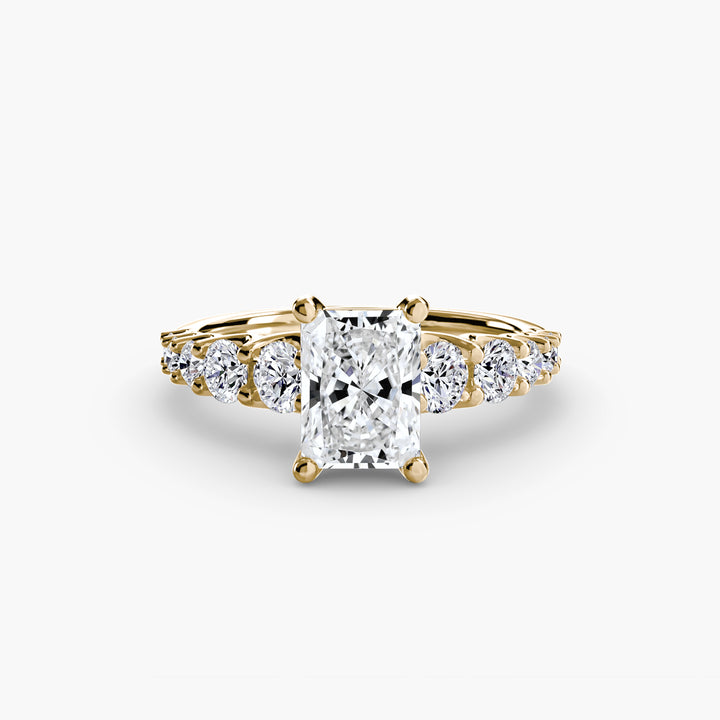 ARCOLA II Diamond Engagement Ring with Diamond Band