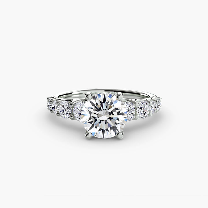 ARCOLA II Diamond Engagement Ring with Diamond Band