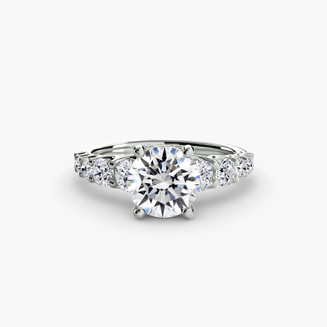ARCOLA II Diamond Engagement Ring with Diamond Band