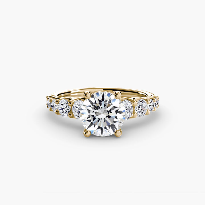 ARCOLA II Diamond Engagement Ring with Diamond Band