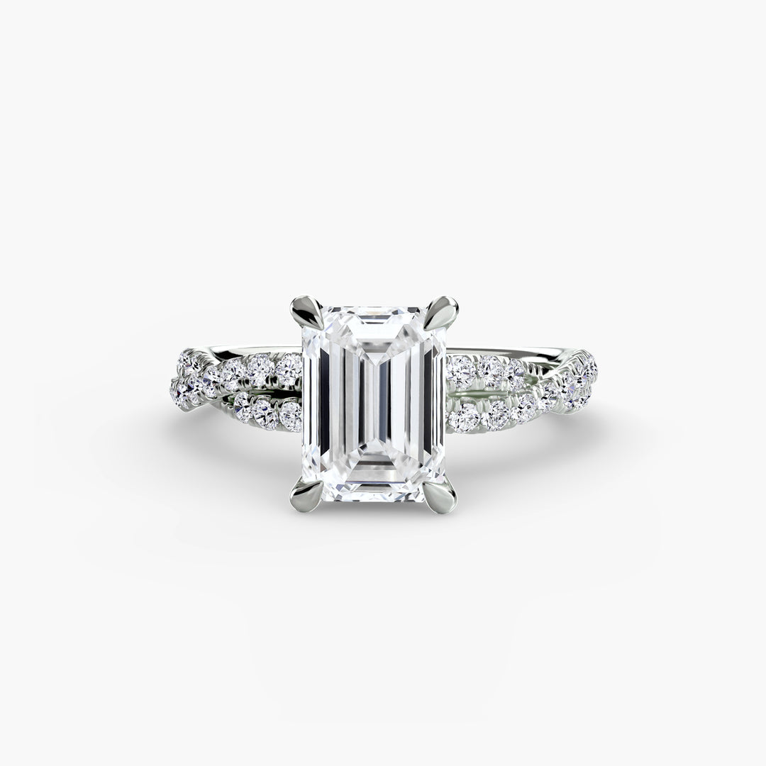 VONDA IV Diamond Engagement Ring with a Twisted Diamond Band