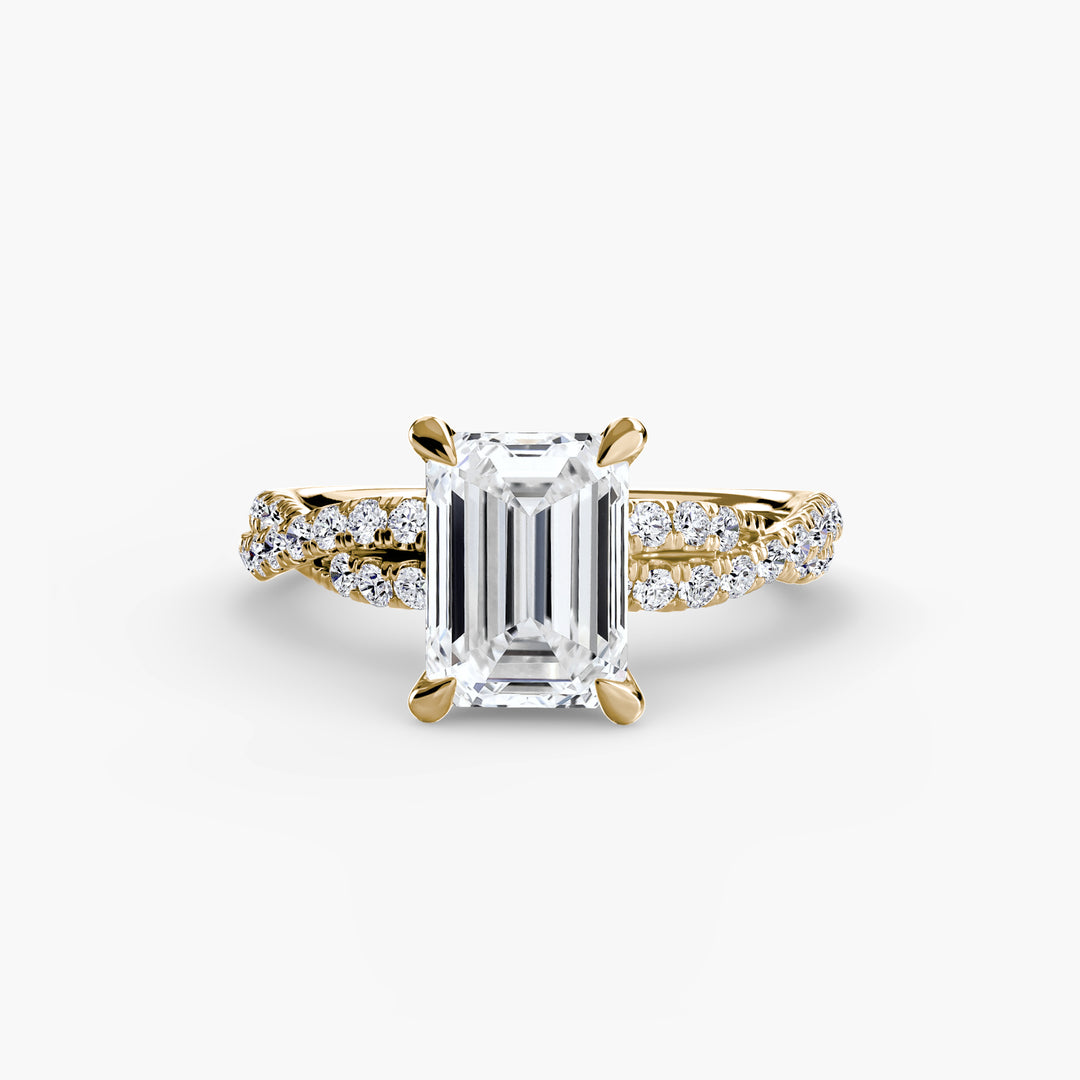 VONDA IV Diamond Engagement Ring with a Twisted Diamond Band