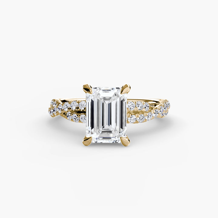 VONDA IV Diamond Engagement Ring with a Twisted Diamond Band