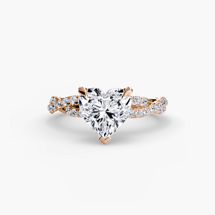 VONDA IV Diamond Engagement Ring with a Twisted Diamond Band