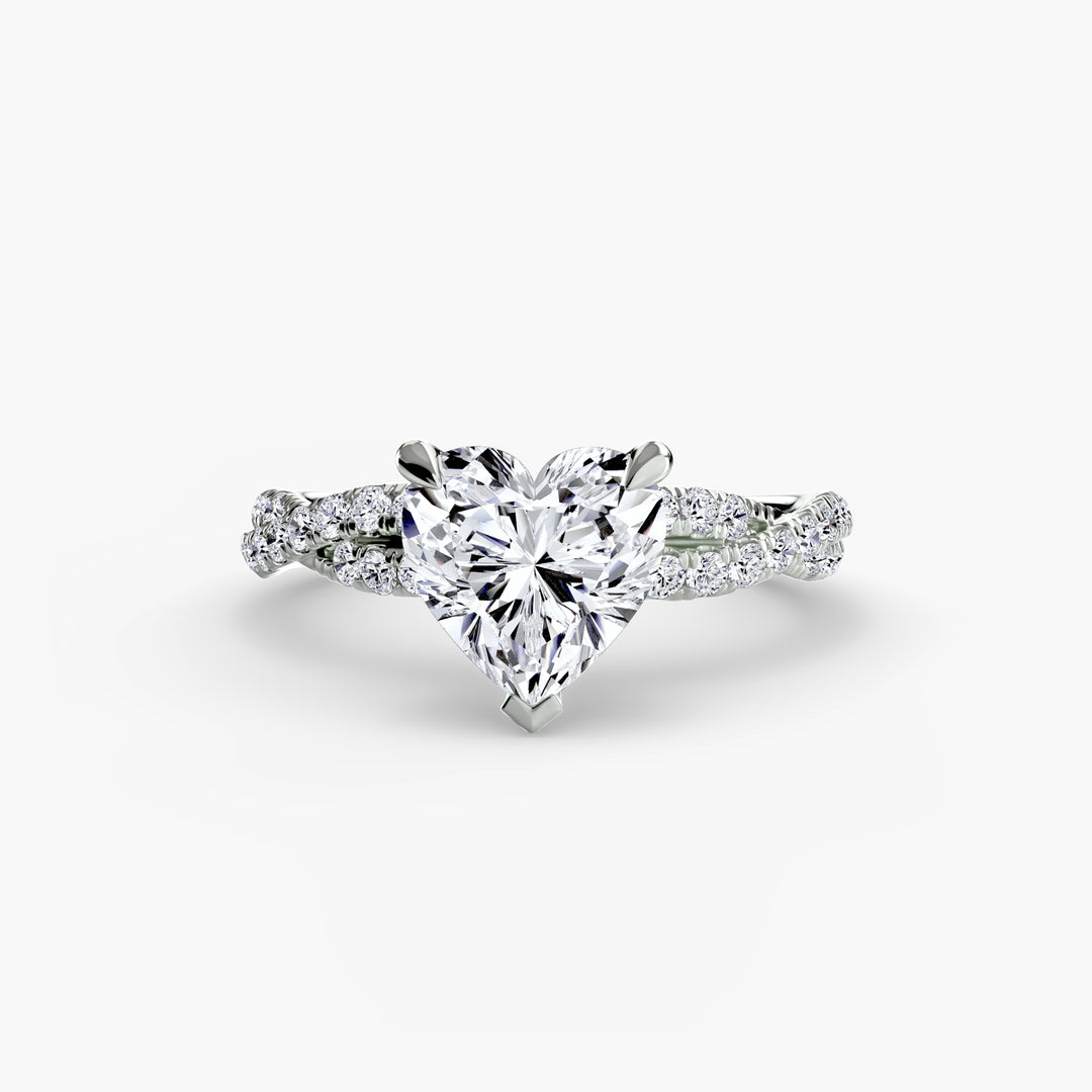 VONDA IV Diamond Engagement Ring with a Twisted Diamond Band