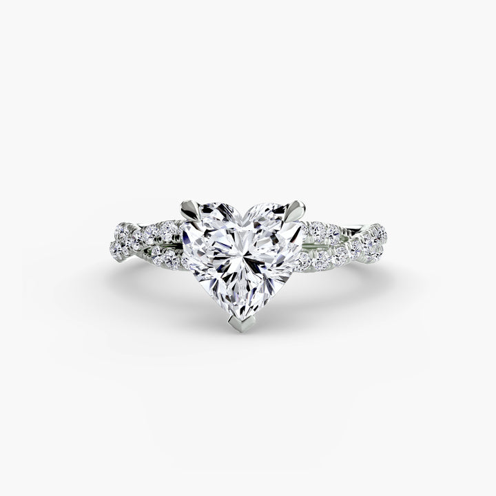 VONDA IV Diamond Engagement Ring with a Twisted Diamond Band