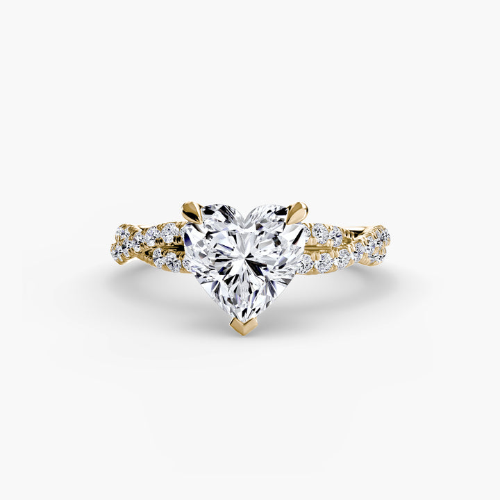 VONDA IV Diamond Engagement Ring with a Twisted Diamond Band