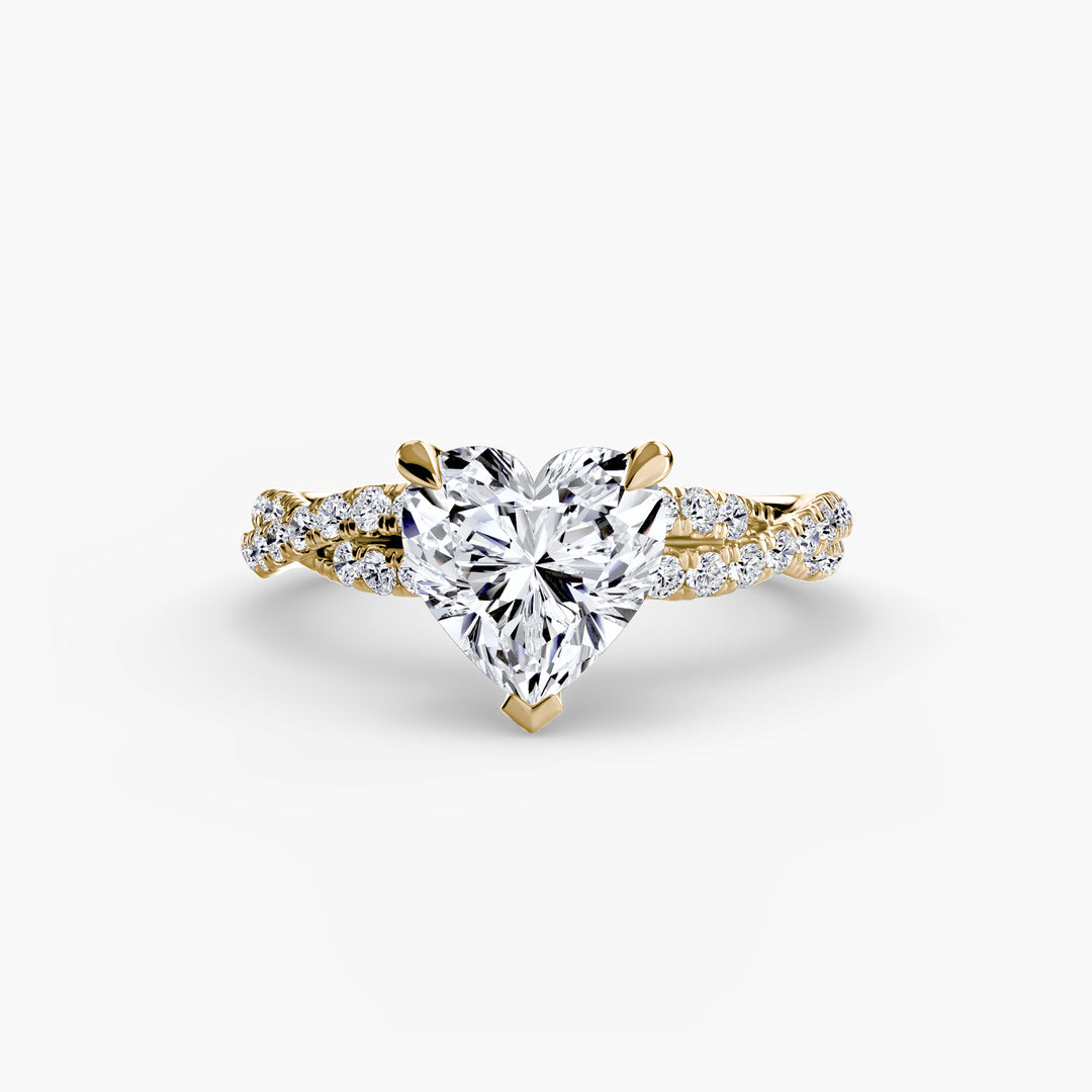 VONDA IV Diamond Engagement Ring with a Twisted Diamond Band