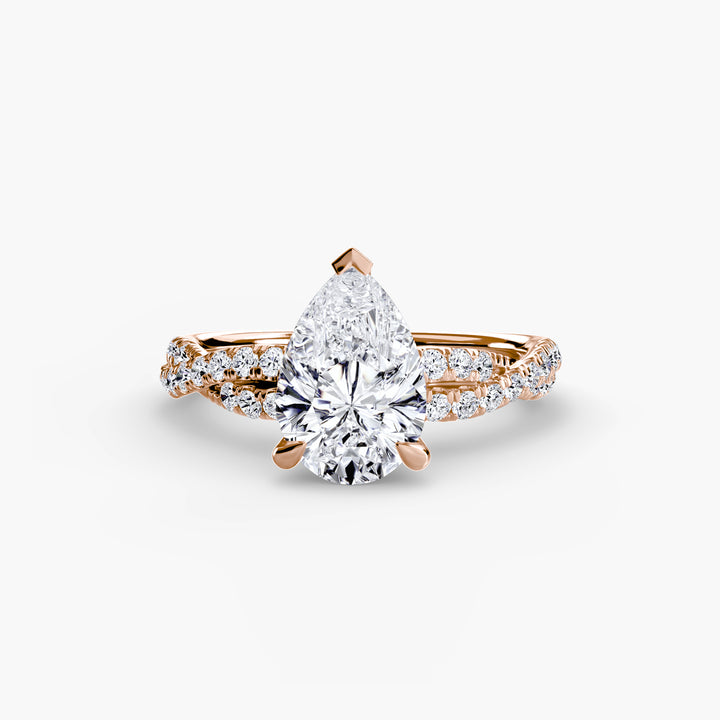 VONDA IV Diamond Engagement Ring with a Twisted Diamond Band
