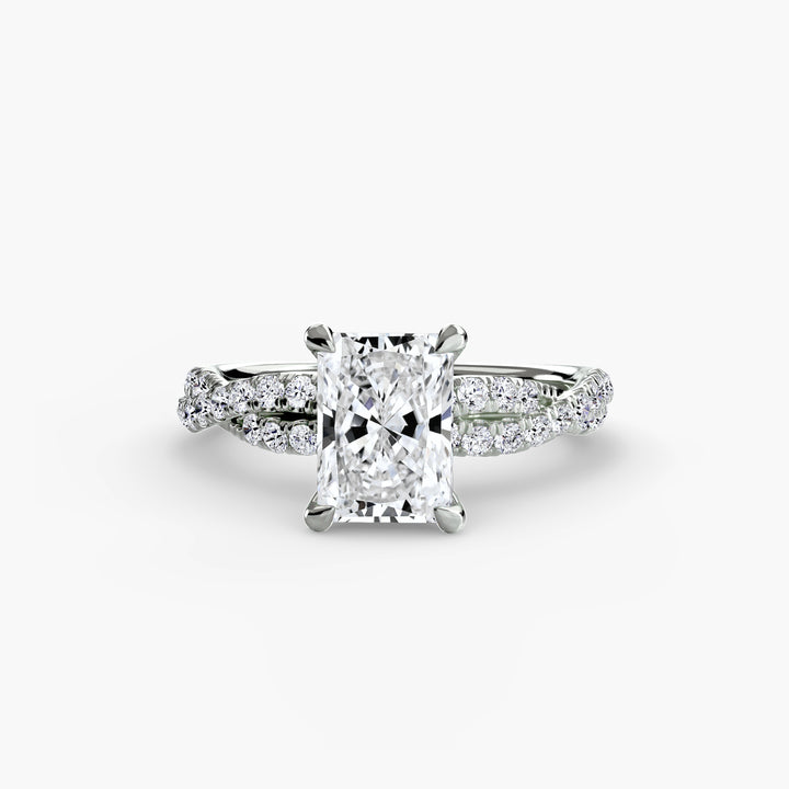 VONDA IV Diamond Engagement Ring with a Twisted Diamond Band