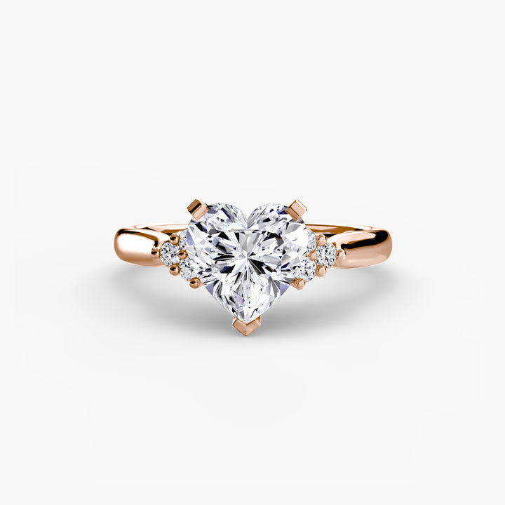 RACHELLE I Diamond Engagement Ring with Cluster Shoulders