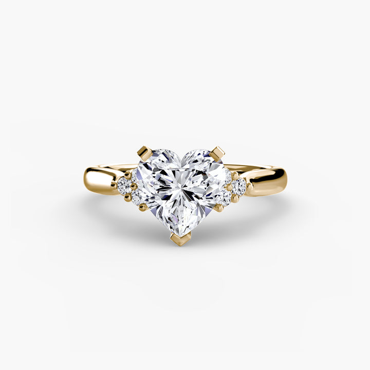 RACHELLE I Diamond Engagement Ring with Cluster Shoulders